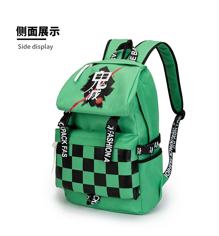 Demon Anime Waterproof Sport Backpack Gym Bag for Men Women Kids