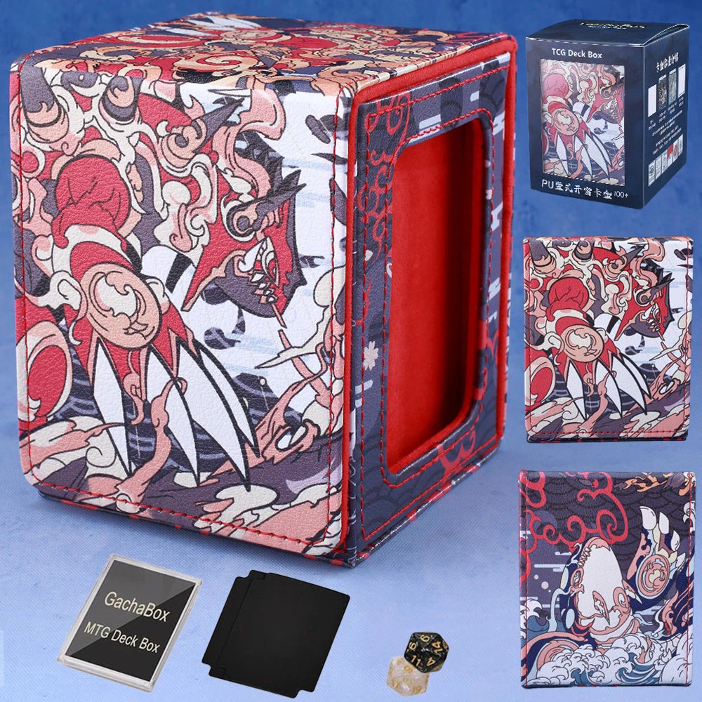 **** Gacha Deck Box for PTCG Cards Trading Card Storage with Display Window