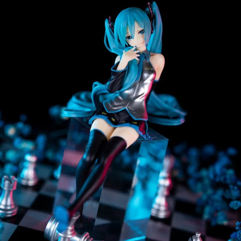 17CM Hatsune Miku Noodle Stopper Figure PVC Desktop Ornament Toy