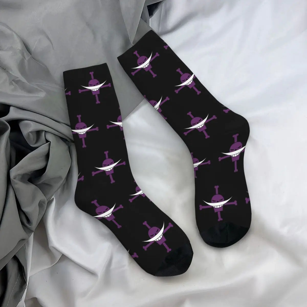 Anime Men's Socks Harajuku Luffy Zoro Trafalgar Law Unisex Crew Socks