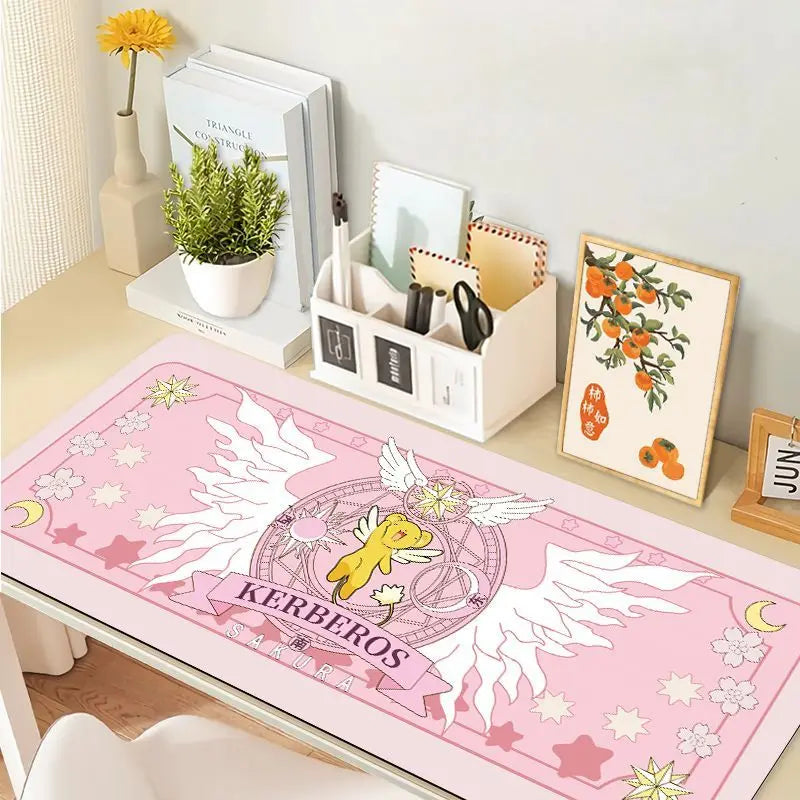 Magic Girl Cute XXL Mouse Pad Large Kawaii Desk Pad for Office Gaming