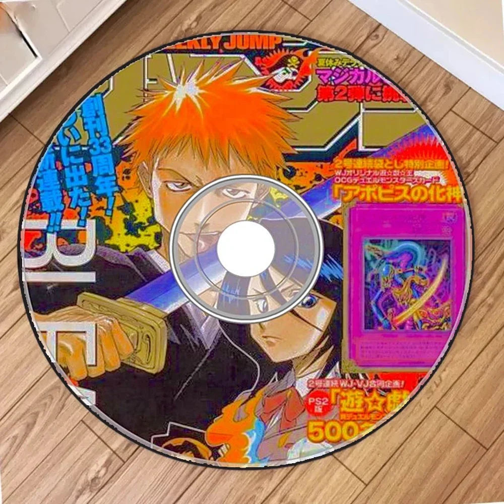 Anime CD Circular Carpet Cartoon Mat for Living Room Bedroom Decor
