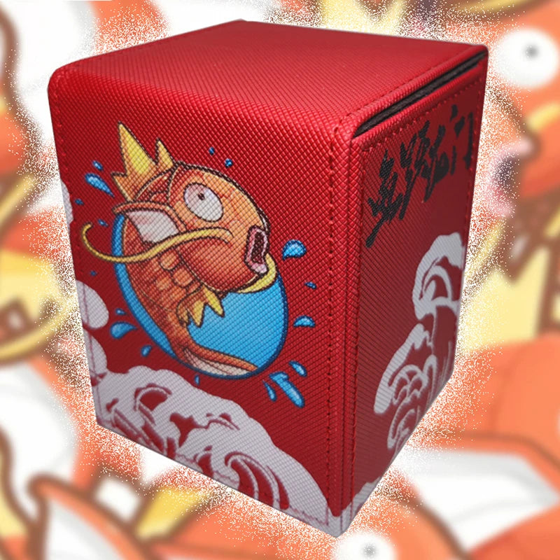 DIY Magikarp Card Storage Box TCG Cartoon Leather Anime Gift