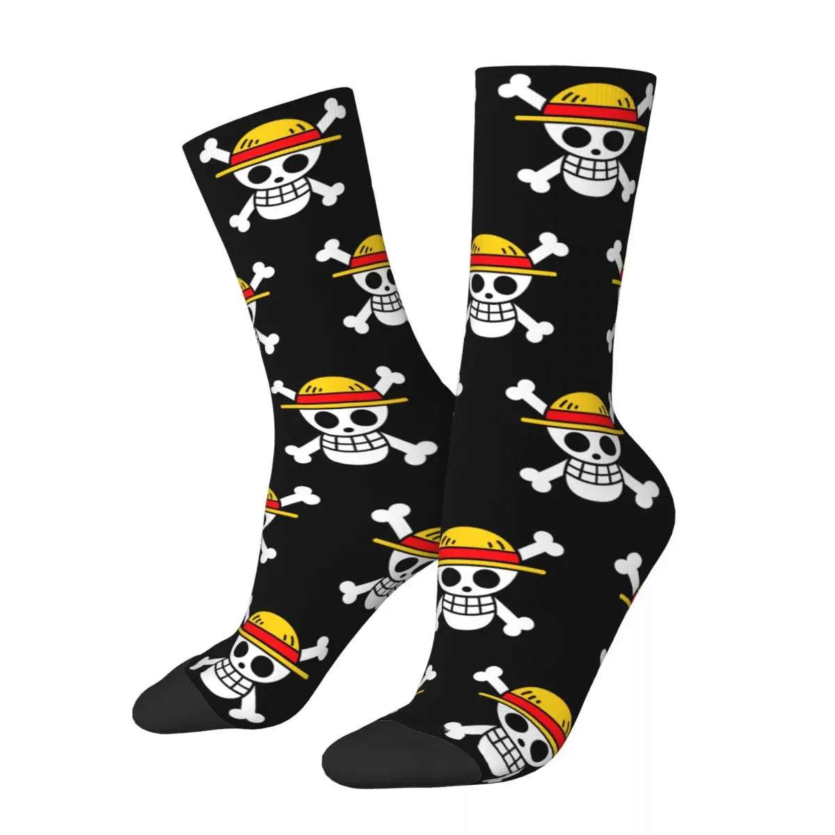 Fashion Men's Socks Harajuku Anime Luffy Zoro Law Crew Unisex Socks