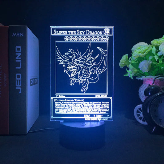 Yu-Gi-Oh! Slifer the Sky Dragon LED Night Light – 3D Anime Illusion Lamp