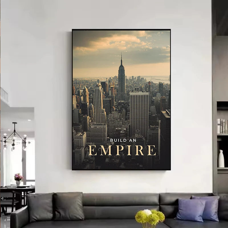 Motivational Quotes Lion Mindset Canvas Wall Art Print Home Decor