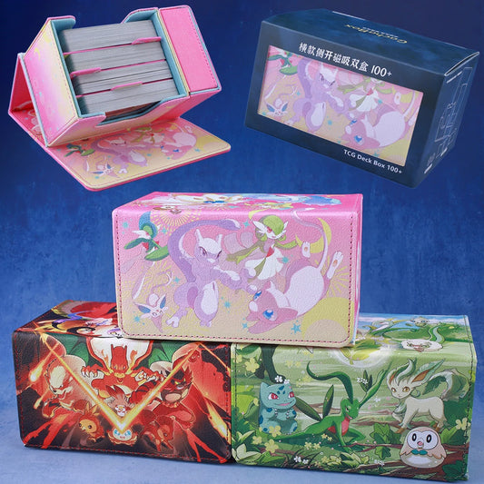 **** Gacha Deck Box for PTCG Cards Trading Card Storage with Display Window