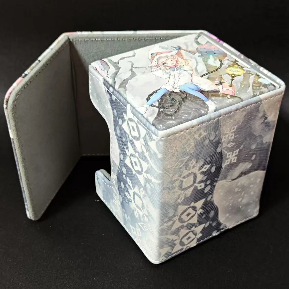 Yugioh Elzette Astellar White Forest Figure Deck Box PU Leather TCG Storage