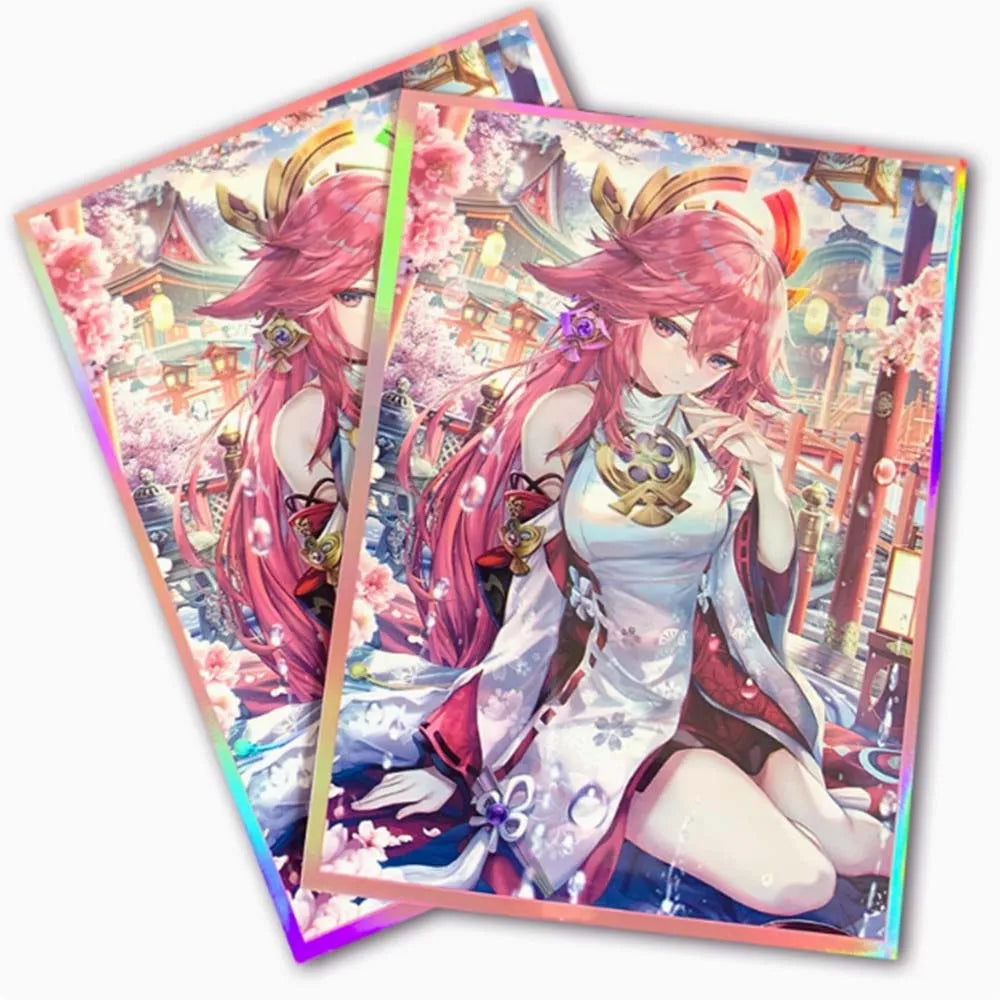 **** 60PCS Genshin Impact Anime Card Sleeves for PTCG MGT PKM WS Trading Cards