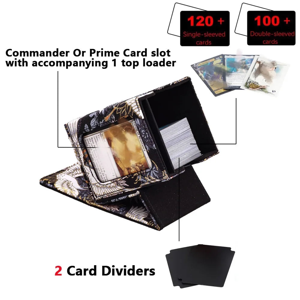 White Embossed 100+ Card Deck Box – Premium TCG Storage