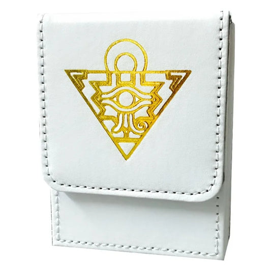 Millennium Puzzle Leather Yugioh Deck Box Gold Foil Design Card Case