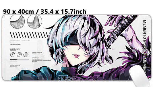 Maxoc “Memento Blade” XXL Warrior-Inspired Mouse Pad Playmat – 35.4 in x 15.7 in