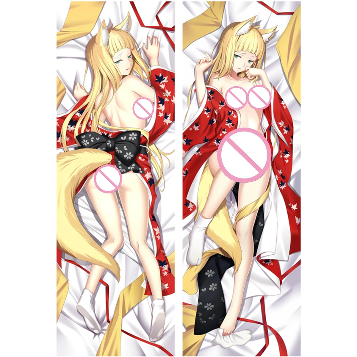 WAIFU Sanjouno Haruhime Dakimakura Cover Anime Fox Girl Body Pillow Case