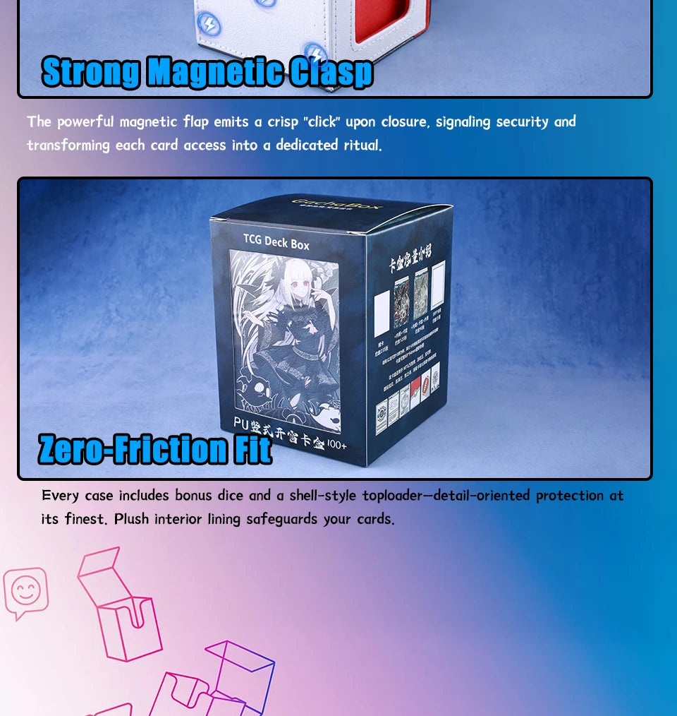 The Lightless Shadow Yugioh TCG Deck Box Magnetic PU Leather Storage