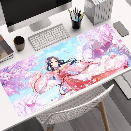 XXL Cherry Blossom Princess Mouse Pad – 900x400mm Gaming Desk Mat