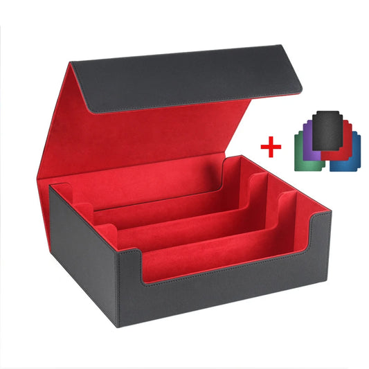 **** Storage Box for 1800+ Trading Cards PU Leather Magnetic Closure Case