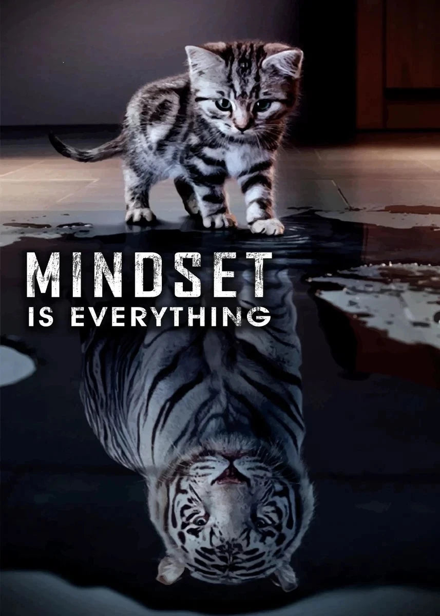 Motivational Quotes Lion Mindset Canvas Wall Art Print Home Decor