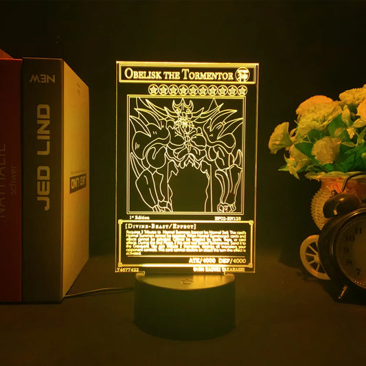 Yu-Gi-Oh! Obelisk the Tormentor LED Night Light – 3D Card Lamp