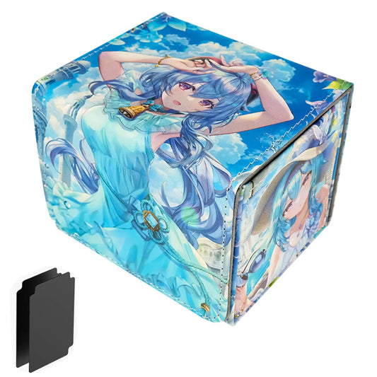 PU Anime Card Deck Box TCG Storage Box Fits 150+ Single Sleeved Cards