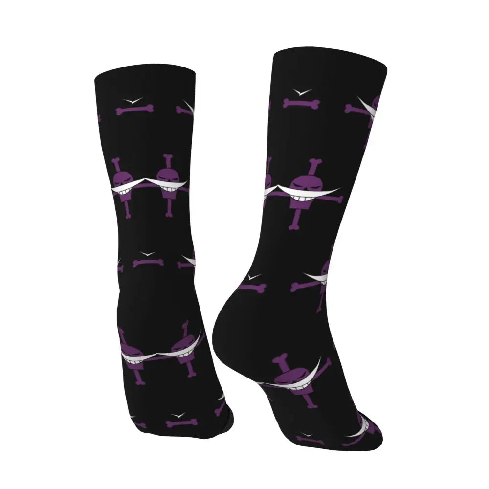 Anime Men's Socks Harajuku Luffy Zoro Trafalgar Law Unisex Crew Socks