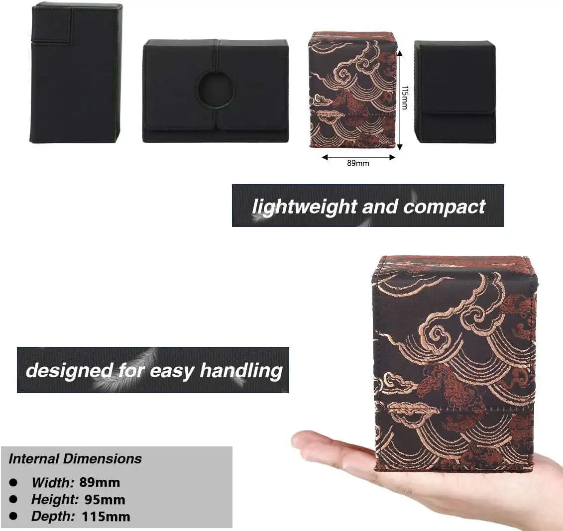 White Embossed 100+ Card Deck Box – Premium TCG Storage