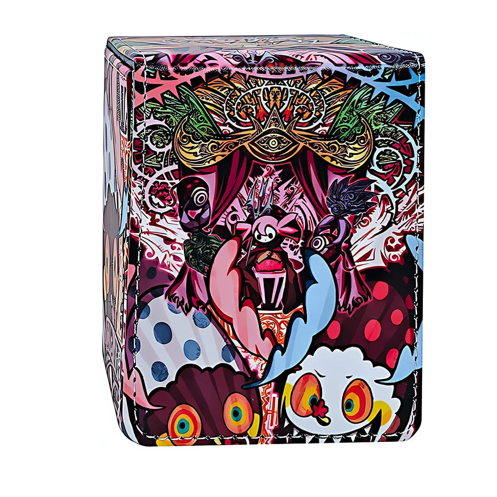Anime Premium Trading Card Box PU Leather Holds 100+ Cards for TCG