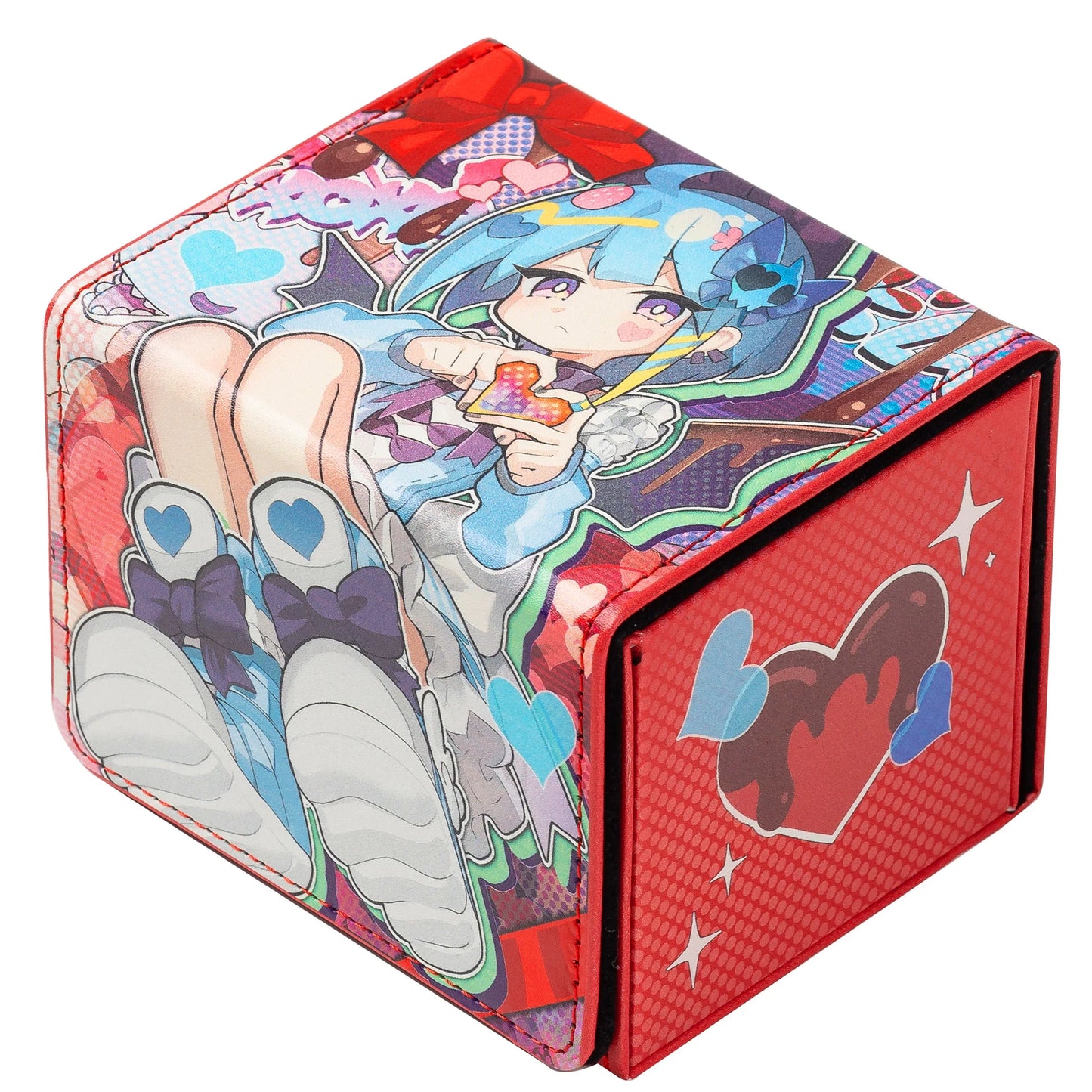 Yugioh Dragon Tale Fymena Deck Box PU Leather Storage for TCG Cards