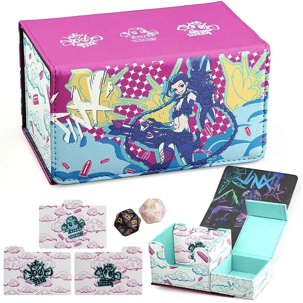 Gacha Card Deck Case League Of Legends Jinx Card Storage Box TCG