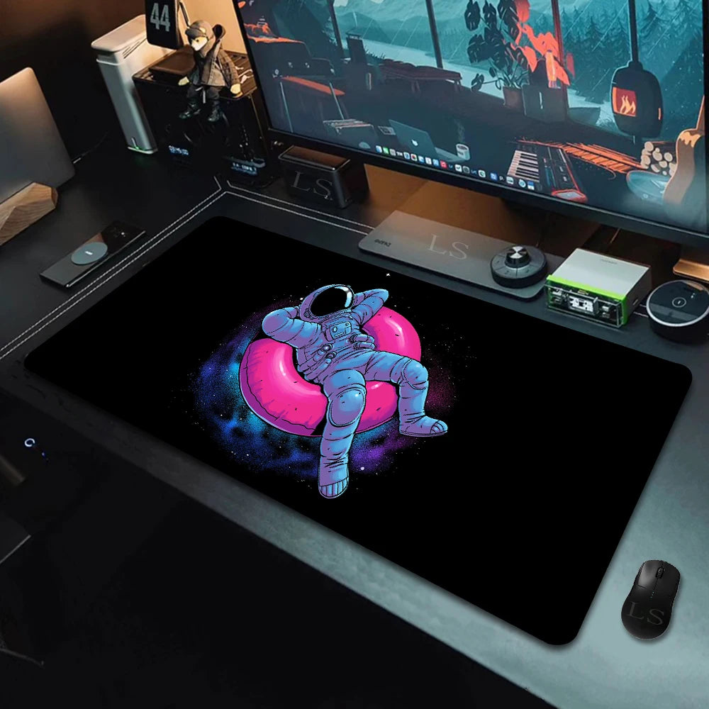 XXL Black White Anime Mouse Pad Gaming Desk Mat Outer Wilds Accessories