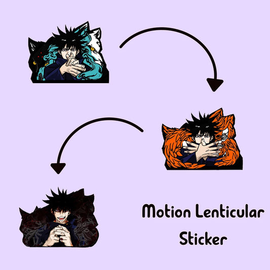 Fushiguro Megumi 3D Motion Sticker – Jujutsu Kaisen Anime Decal