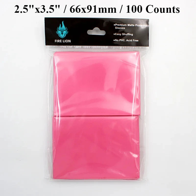 RyshePro Matte Card Sleeves – 66 × 91 mm (Standard / Pokémon & MTG Size) – 100 ct – Rainbow Color Range