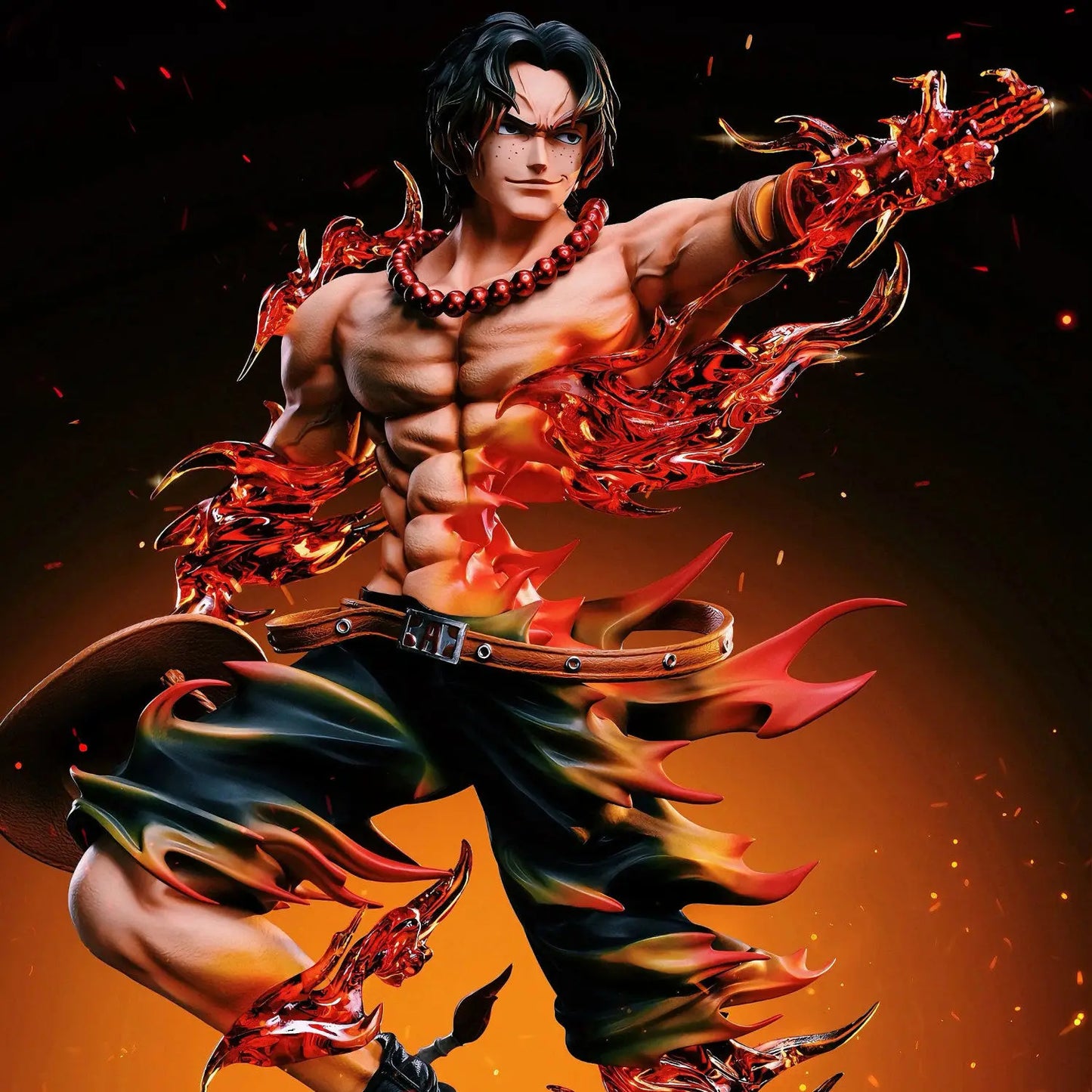 10.2" Ace Figure – One Piece PVC Fire Fist Anime Statue