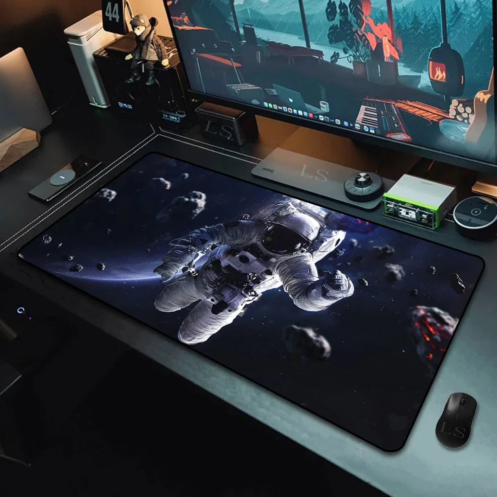 XXL Black White Anime Mouse Pad Gaming Desk Mat Outer Wilds Accessories