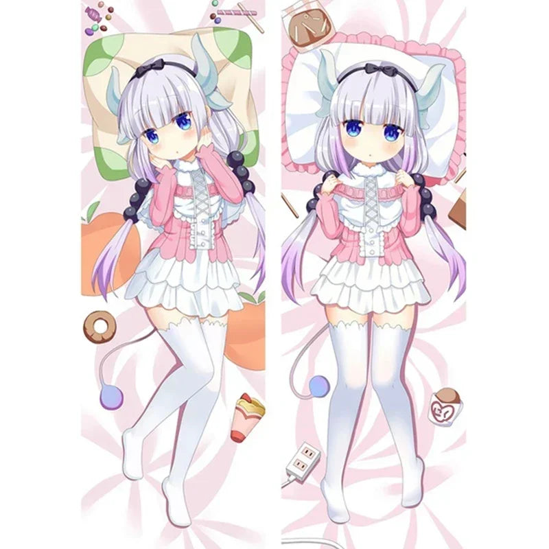 Anime Kobayashi-san Chi No Maid Dragon Dakimakura Pillow Case Kanna Kamui