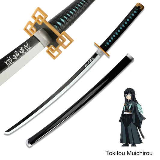 40.9-Inch Tokitou Muichirou Bamboo Katana – Demon Slayer Cosplay Sword Prop