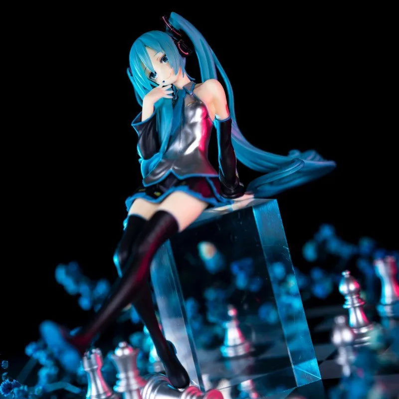 17CM Hatsune Miku Noodle Stopper Figure PVC Desktop Ornament Toy