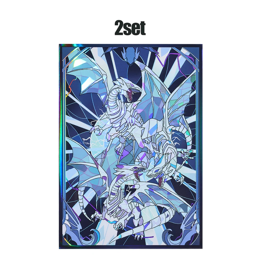 63x90mm Blue Eyed White Dragon Anime Card Sleeves 50-100pcs YGO Protection