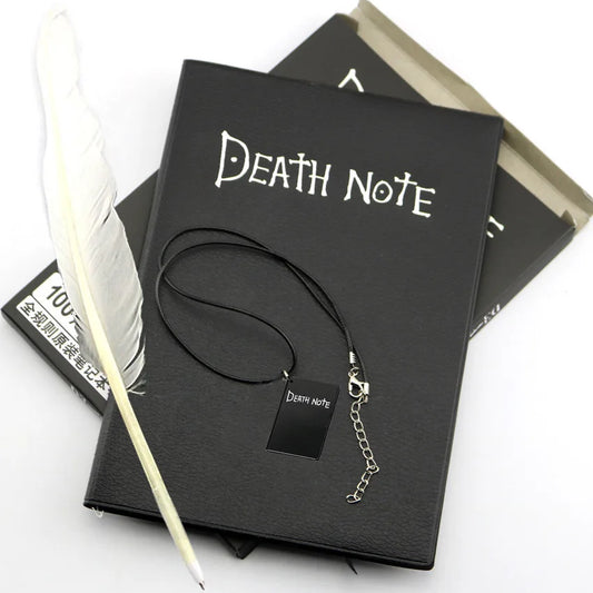 Death Note Cosplay Set – Notebook, Necklace & Feather Pen