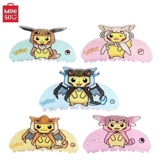 Cute Anime Pikachu Hair Claw Clips for Women, Fashion Cartoon Headwear