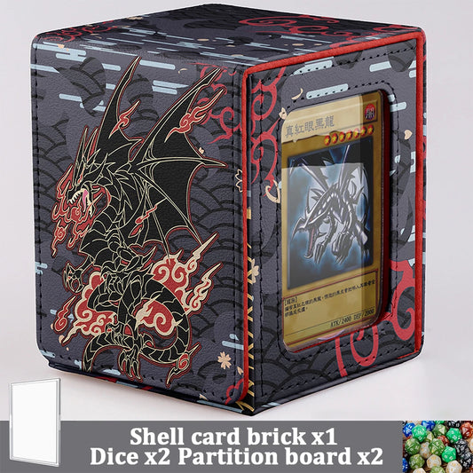 Inferno Dragon Leather Deck Box 100+ Sleeved Yugioh Cards