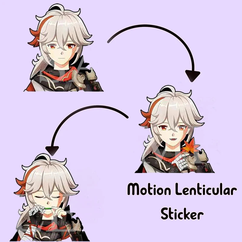 Kazuha 3D Motion Sticker – Genshin Impact Lenticular Peeker Decal