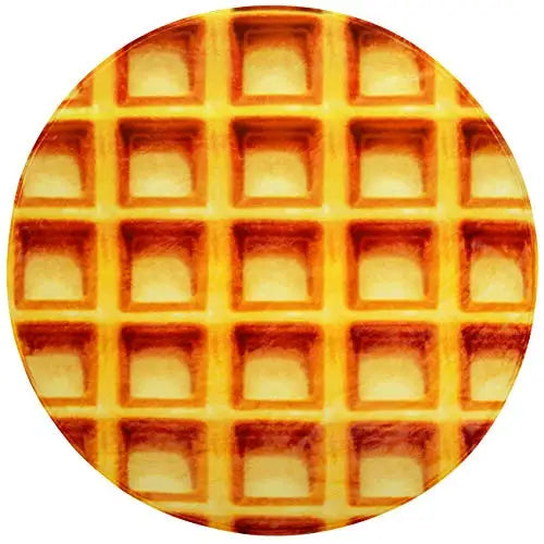 Round Waffle Blanket – Realistic Soft Flannel Food Throw