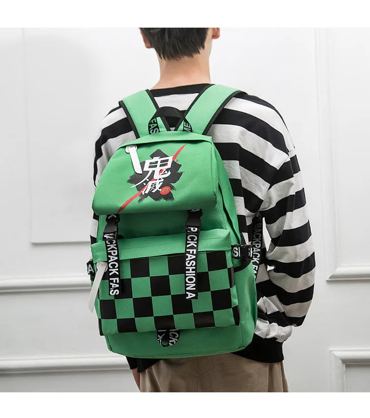 Demon Anime Waterproof Sport Backpack Gym Bag for Travel and Fitness