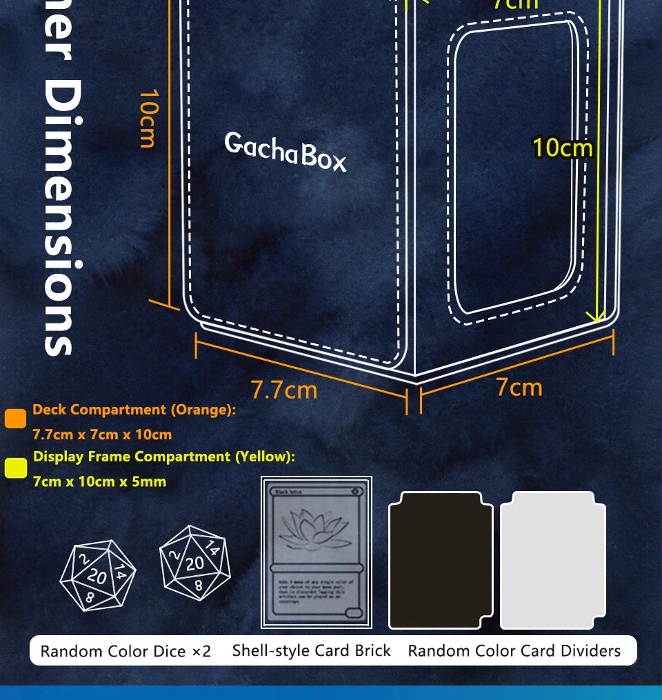 Maiden of White Dragon TCG Deck Box Magnetic PU Leather 120+ Cards