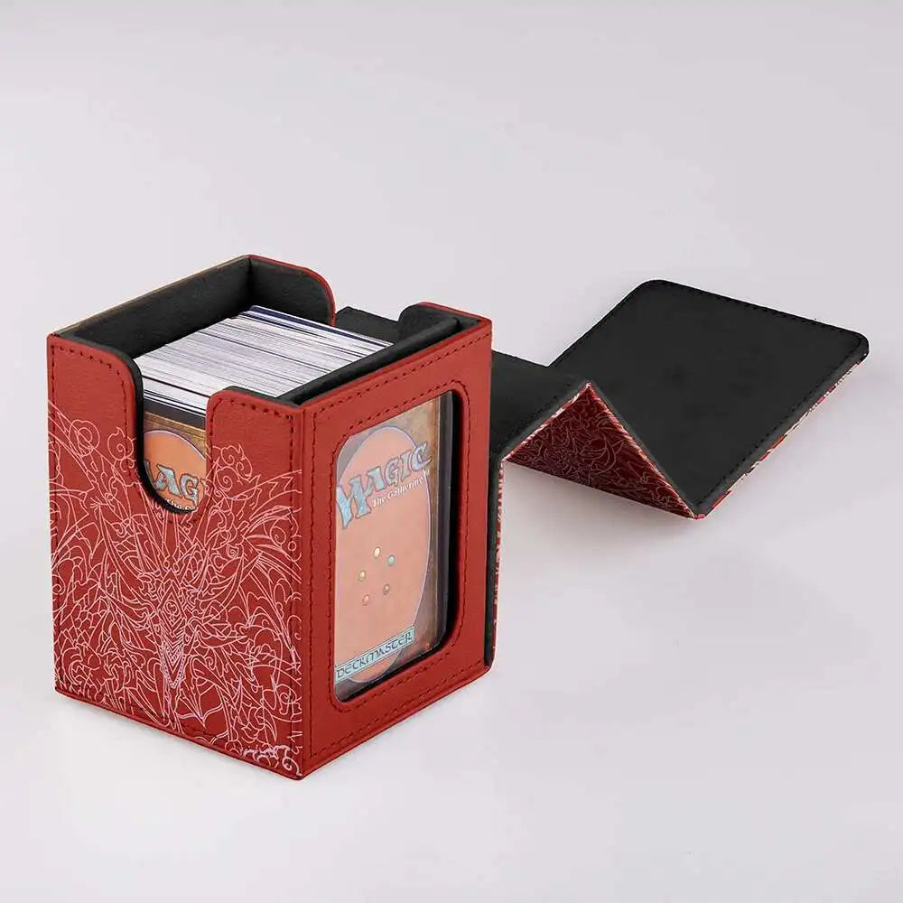 **** TCG 100+ Card Capacity Deck Box Dragon Design Durable Storage for YGO Magic