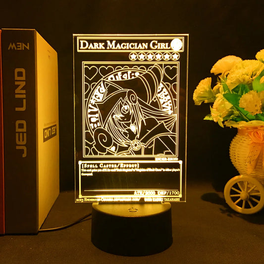 Dark Magician Girl LED Night Light – Yu-Gi-Oh! Hologram Lamp