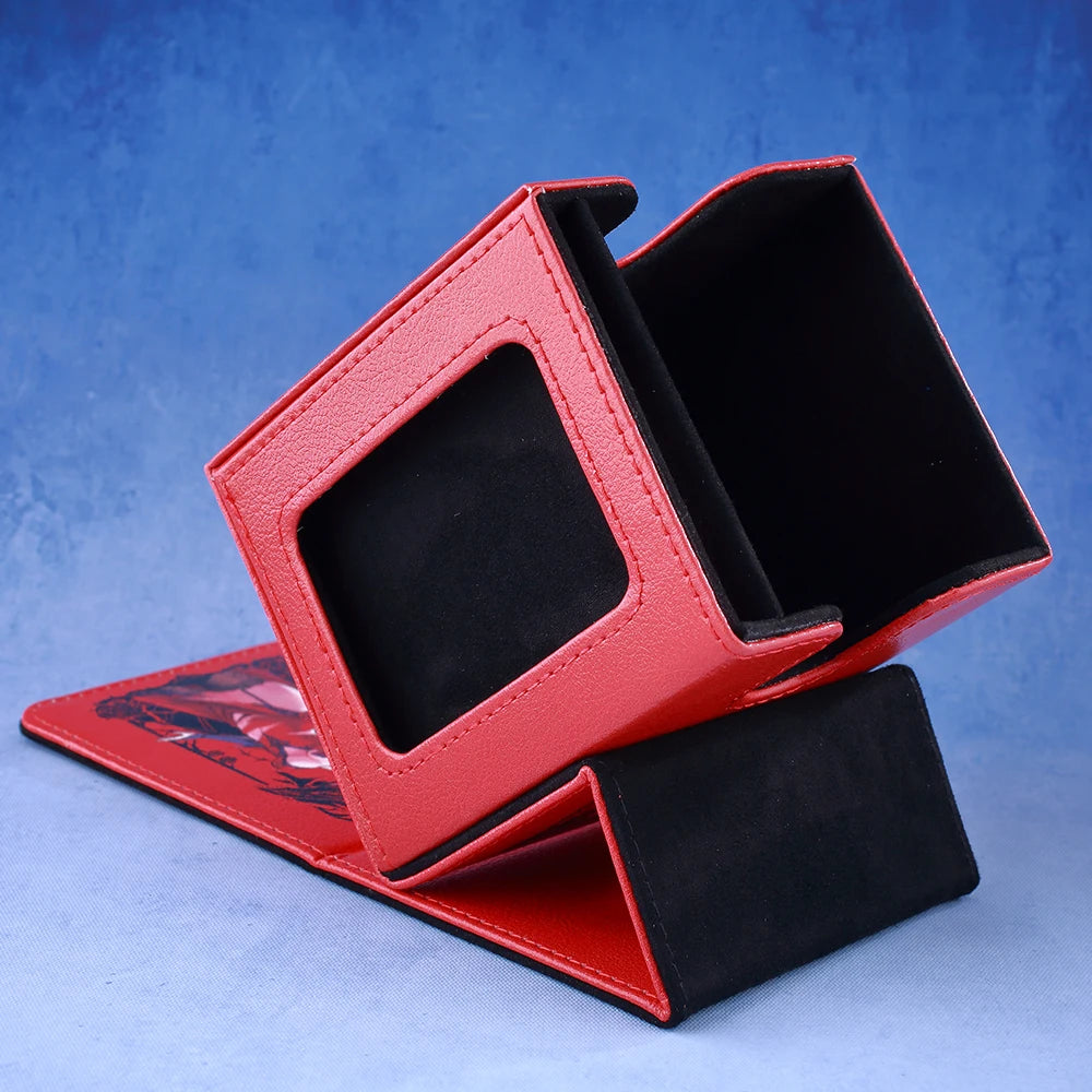 Black Rose Dragon Trading Card Storage Deck Box Holds 120+ Cards Magnetic PU