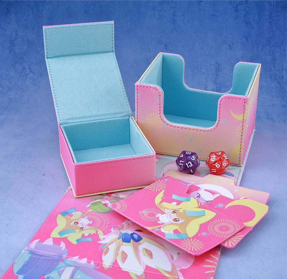 **** Gacha Deck Box for PTCG Cards Trading Card Storage with Display Window
