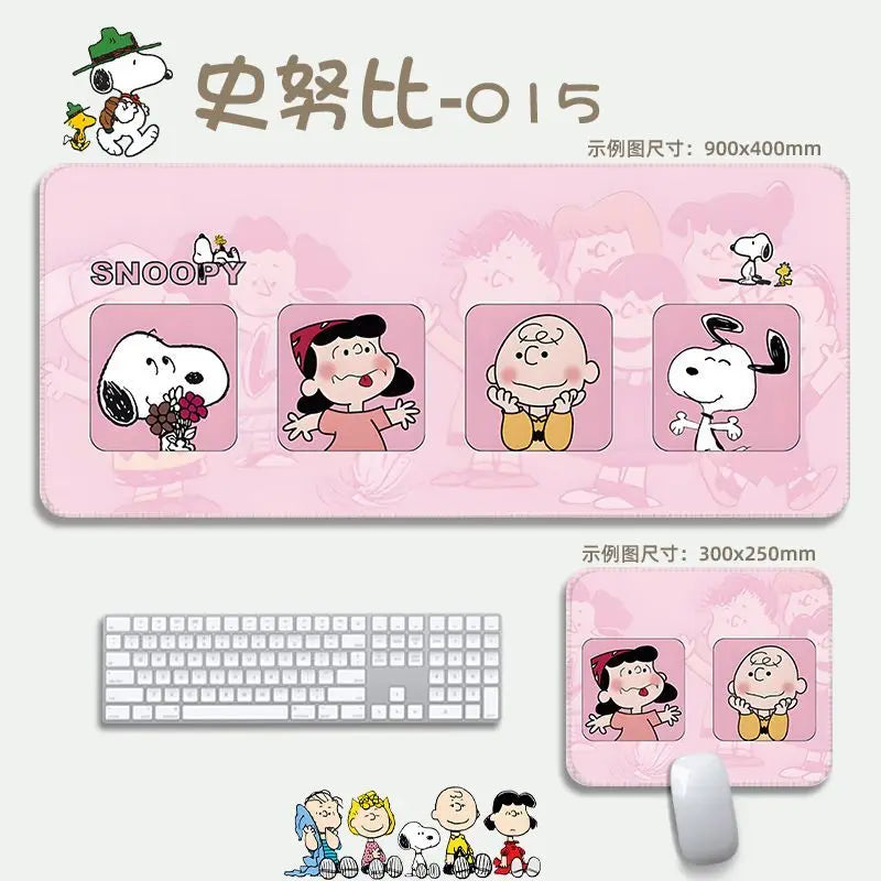 Anime S-Snoopys Mouse Pad Cute Cartoon Peanuts Dog Gaming Desk Mat