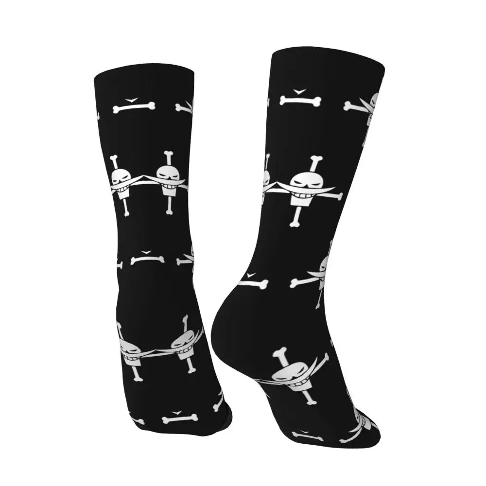 Anime Men's Socks Harajuku Luffy Zoro Trafalgar Law Unisex Crew Socks